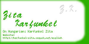 zita karfunkel business card
